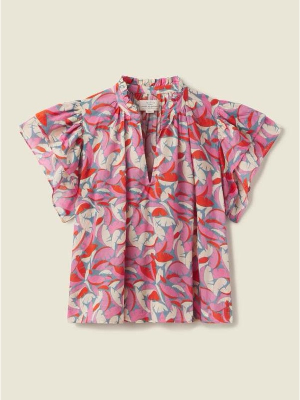TROVATA Birds of Paradise Clover Blouse Size Large - perfect condition
